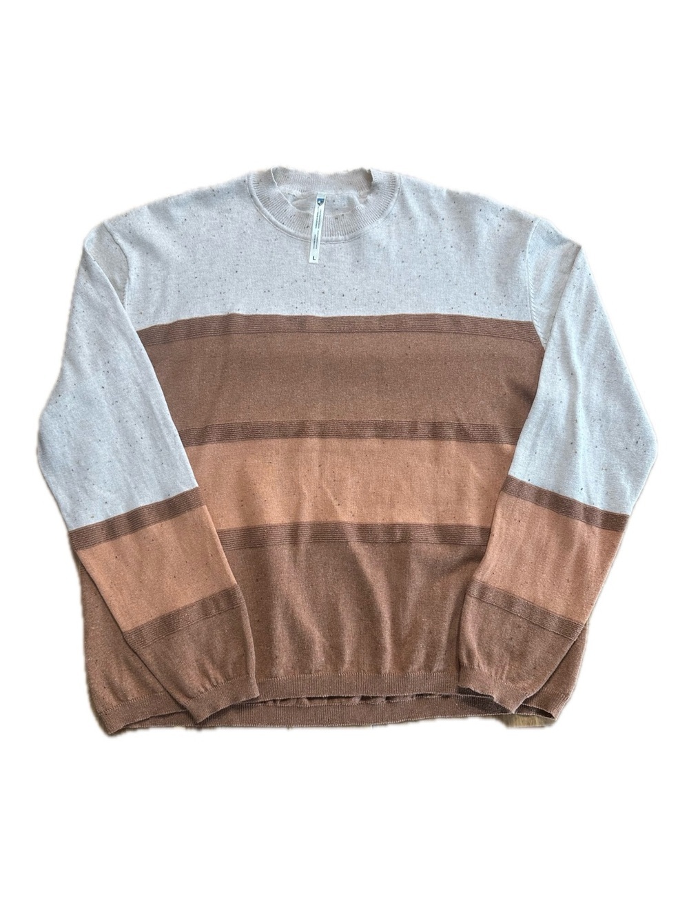 Kuhl Valencia Sweater Women's Large Brown & Beige Striped - Picture 4 of 8